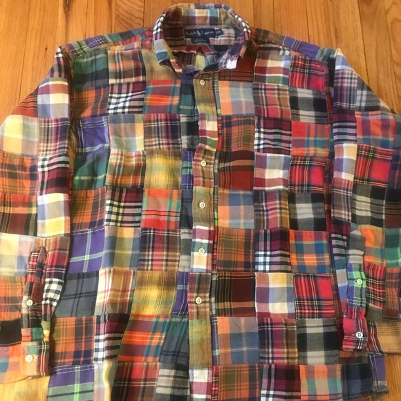 ralph lauren men's patchwork shirt